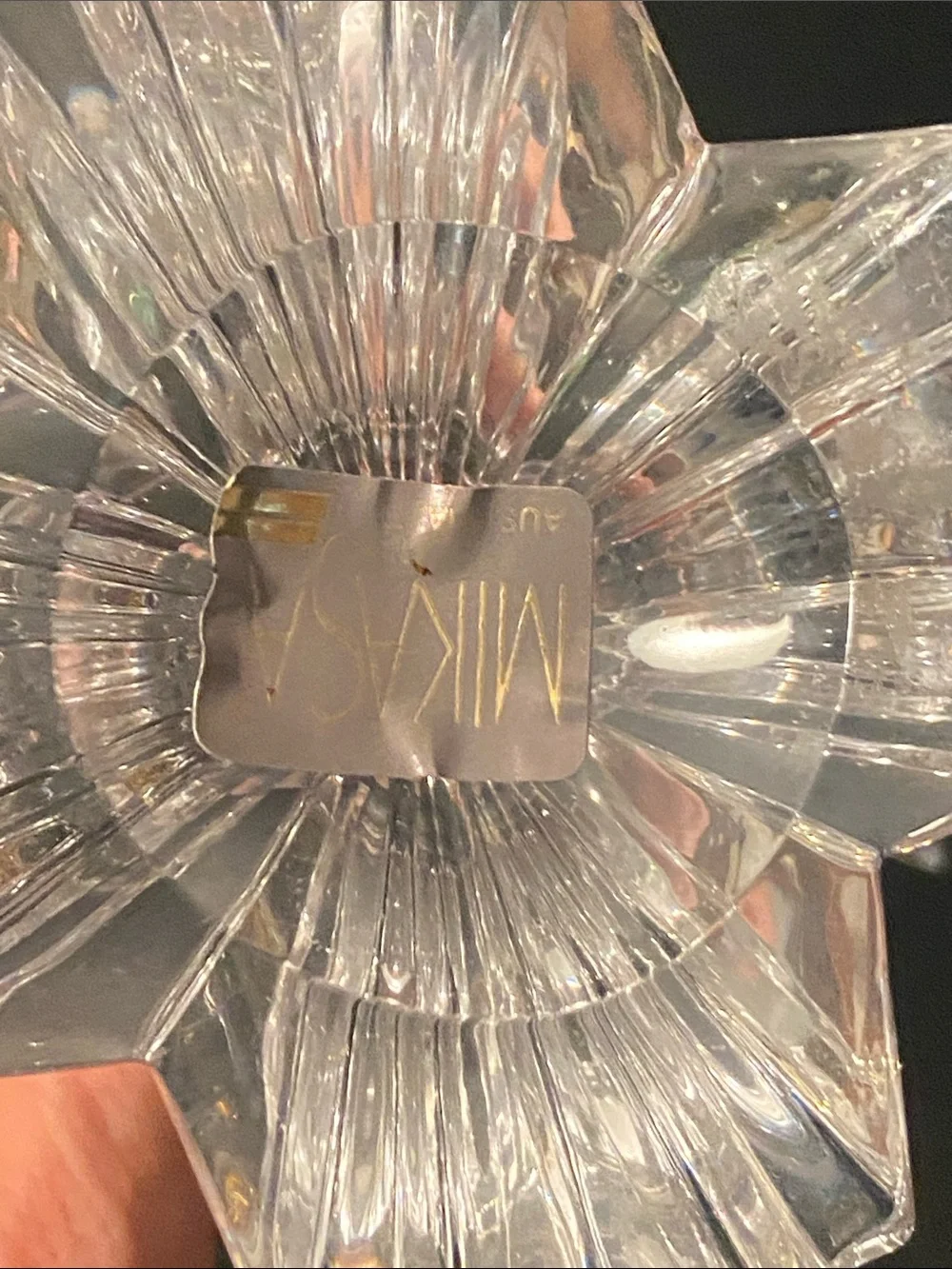 Mikasa Clear Glass Double Arm Candle Holder - Home Accents